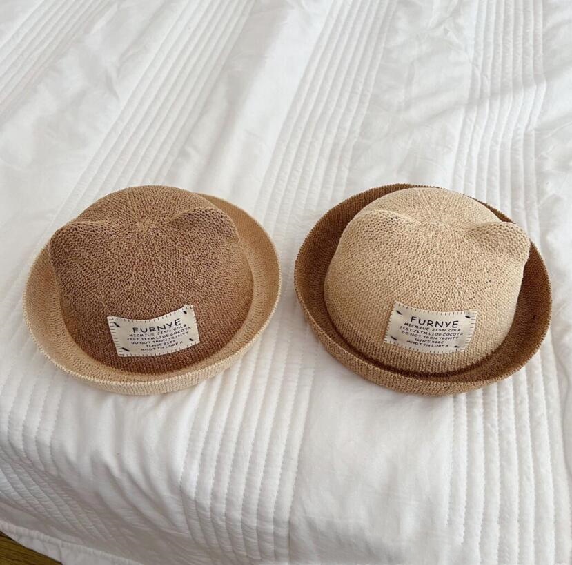 「2024」子供用★帽子★麦わら帽子★キッズ女の子★バケットハット★可愛い★2色