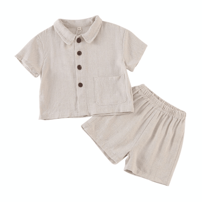 韓国風子供服 2024春夏 姉妹兄弟コーデ 麻綿 ワンピース&上下セット トップス+ズボン 80-150