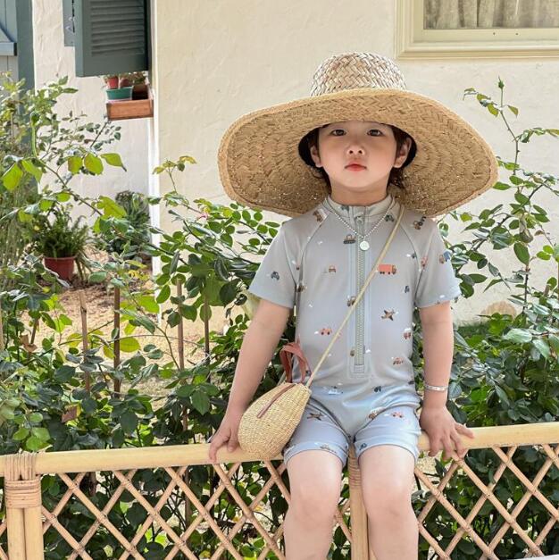 子供服★水着★連体服★キッズ男の子★砂浜★速乾★90-140CM