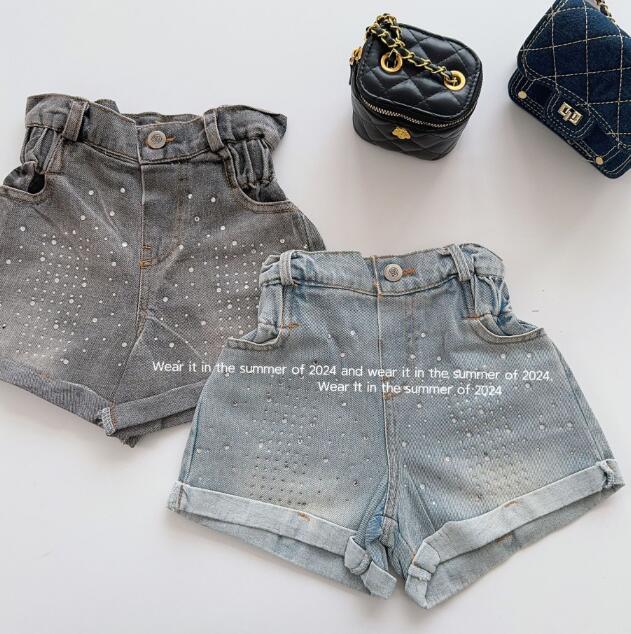 「2024」子供服★ボトムス★ジーンズ★ショートパンツ★韓国風子供服★2色★90-140CM