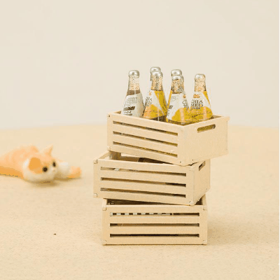 ミニチュア ドールハウス用家具 フィギュア ぬい撮 1:12dollhouse BJD微景観 ドール撮影 収納ボックス 木製