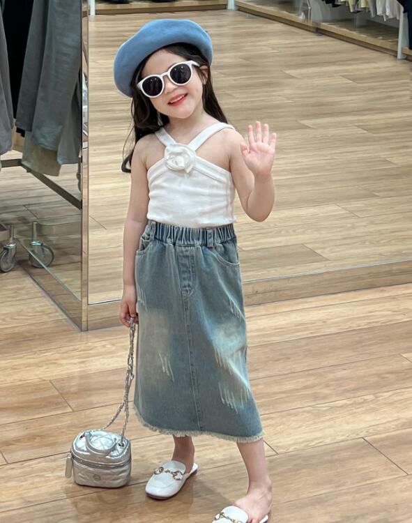 2024年夏★子供服　トップス&デニムスカート分けて販売★90-140cm★
