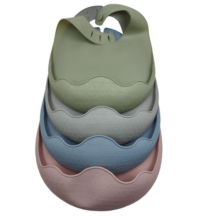 新登場★ベビー涎掛け★シリコン　4色★食事用★