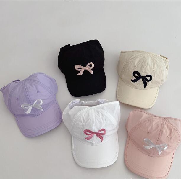 「2024」子供用★帽子★キャップ★キッズ★野球帽★蝶結び★速乾★可愛い★5色