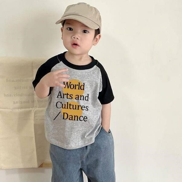 「2024」子供服★Tシャツ★トップス★半袖★韓国風子供服★2色★80-140CM