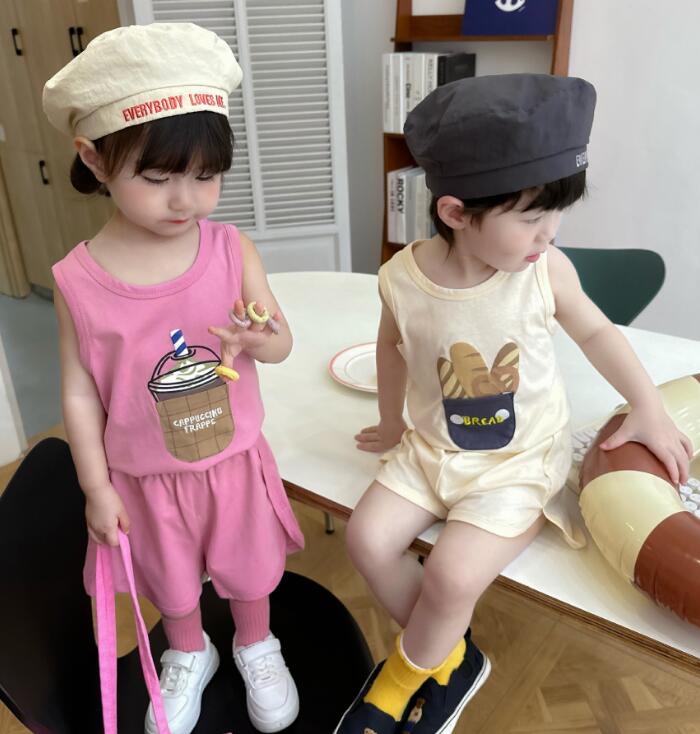 2024夏★子供服　トップス+ズボン　セット　80-130cm★2色