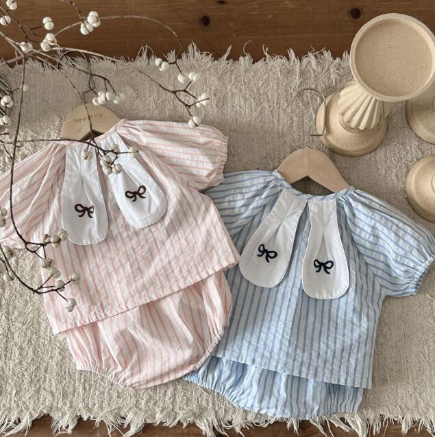 「2024」子供服★トップス+パンツ★セットアップ★韓国風子供服★ベビー★2色★66-90CM