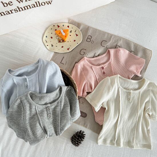 「2024」子供服★トップス★Tシャツ★半袖★ニット★韓国風子供服★4色★90-140CM