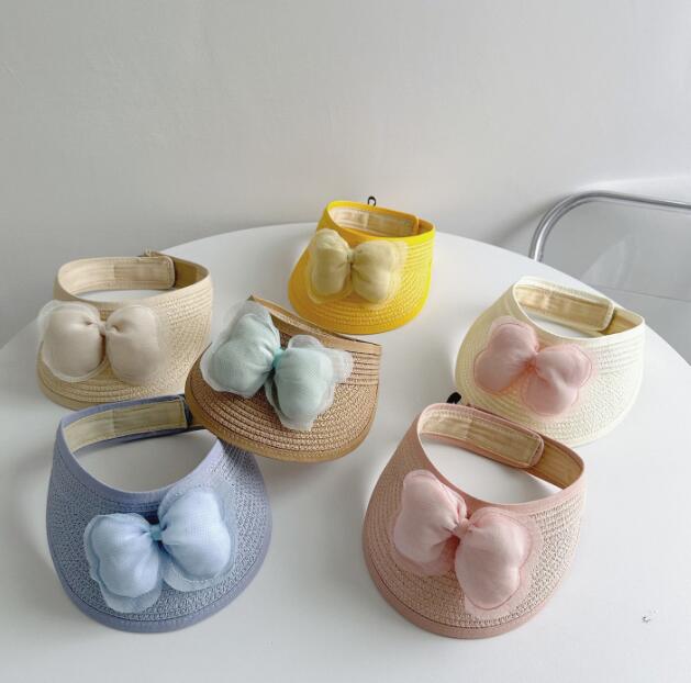 「2024」子供用★帽子★麦わら帽子★キッズ★キャップ★蝶結び★可愛い★6色