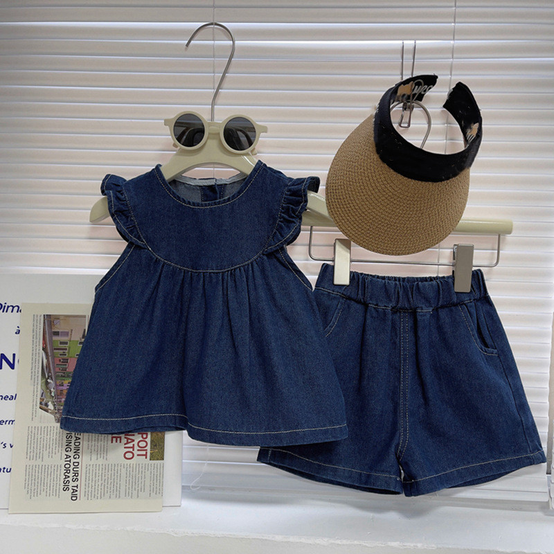 「2024」子供服★トップス+ズボン★セットアップ★デニム★韓国風子供服★90-140CM