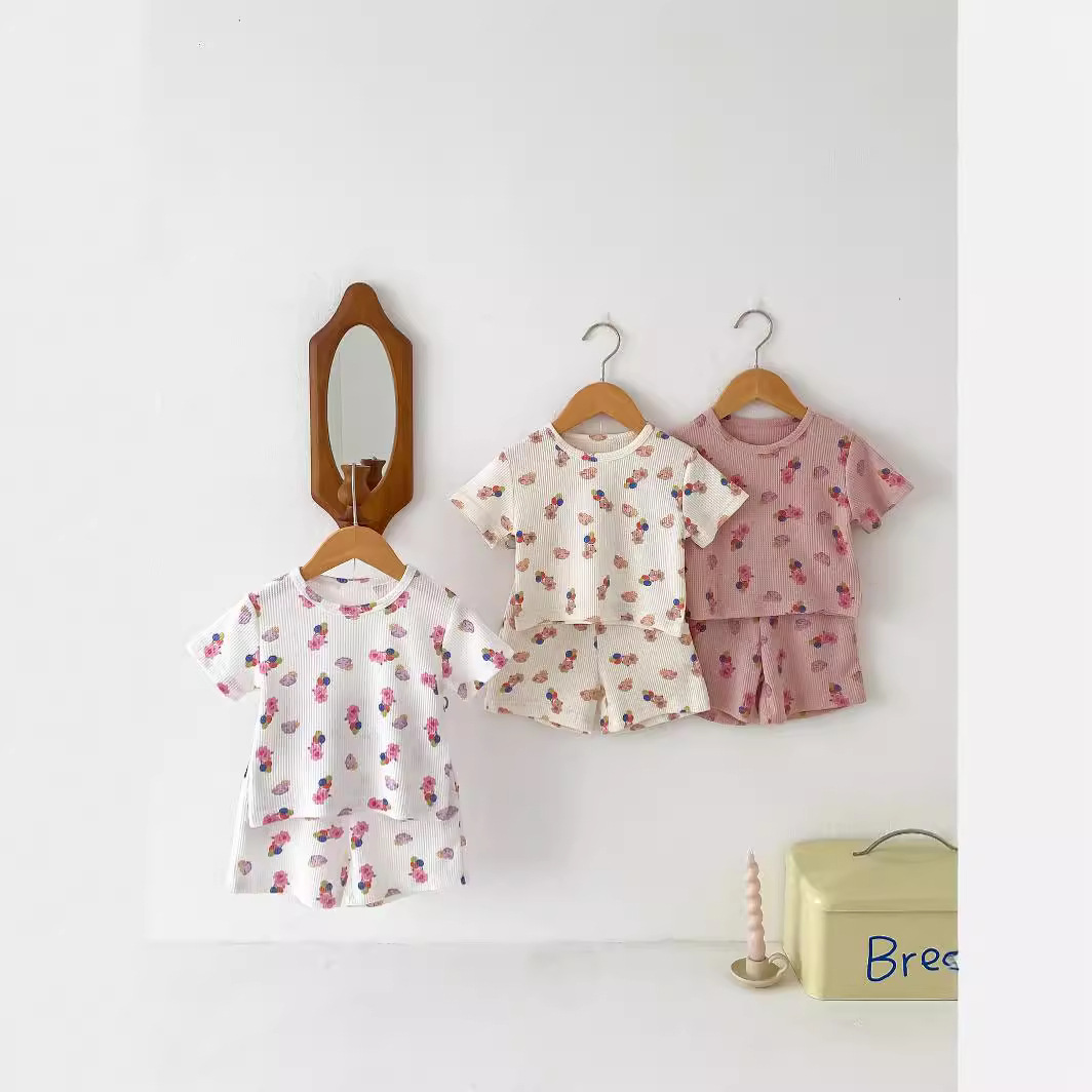 2024★夏新作★韓国風ベビー服★トップス+ズボン★66cm〜100cm 3色