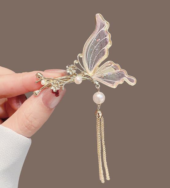 新作★ヘアピン★古風★可愛い　蝶々造型★髪飾り★まとめ髪用★ヘアアクセサリー★