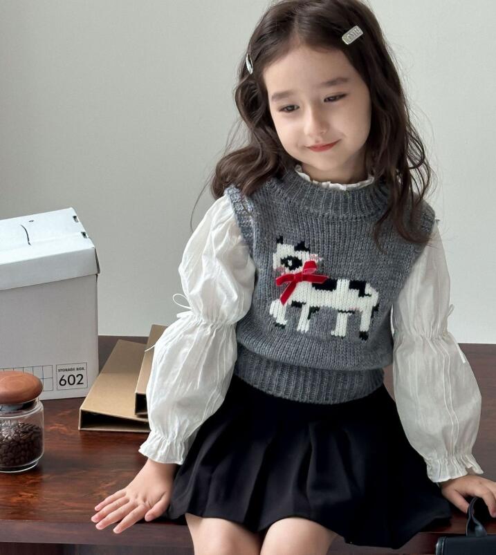2024年秋新LM★子供服　ニットベスト　セーター★90cm〜150cm