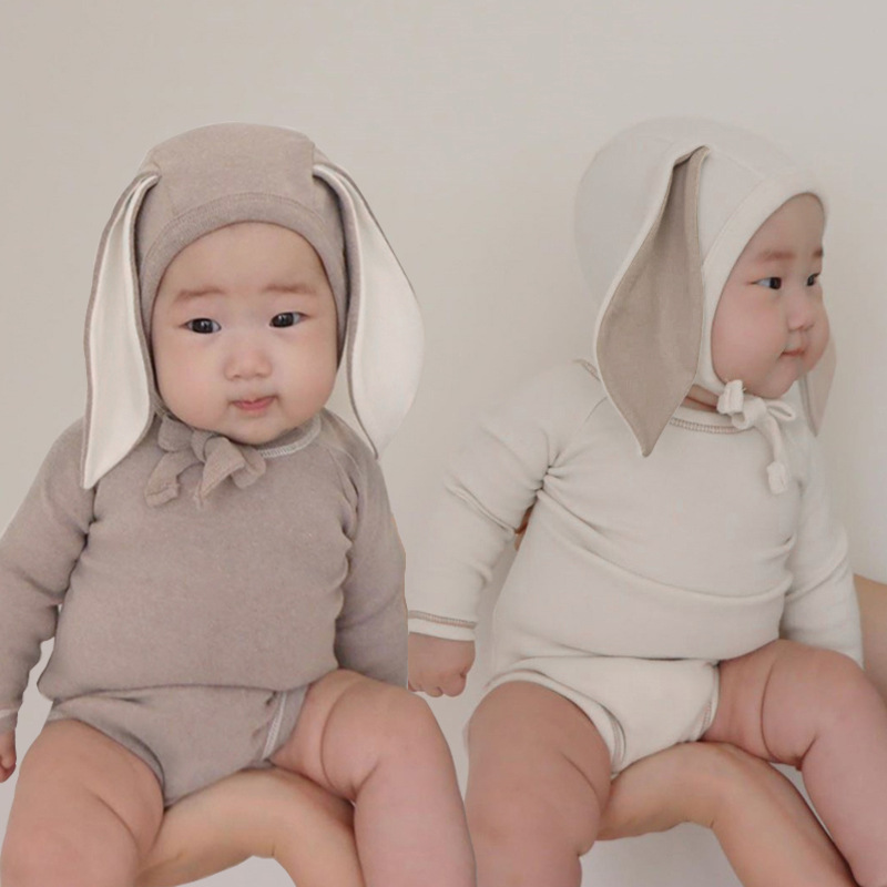 2024新入荷★ベビー服　ロンパース+ズボン&帽子★66〜90cm 5色