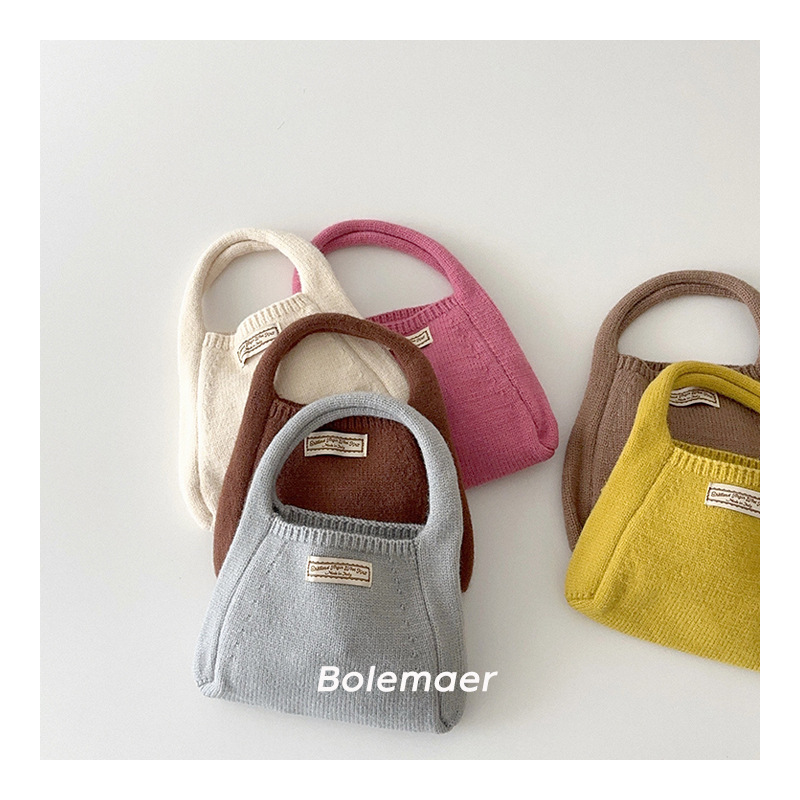 2024新型★★子供用ハンドバッグ★ニットバッグ★8色