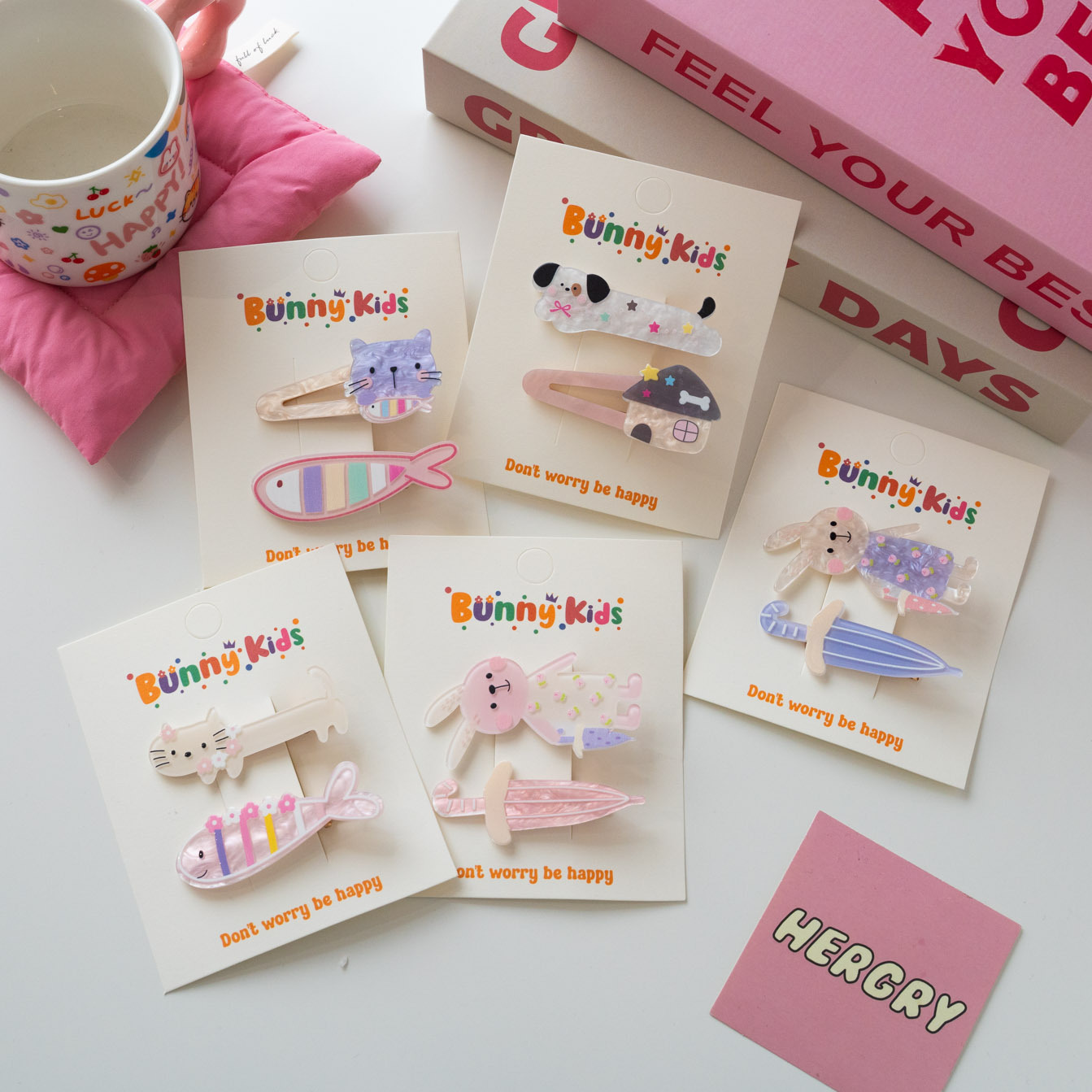 雑貨★子供用髪飾り　ヘアビン★アクセサリー★5色