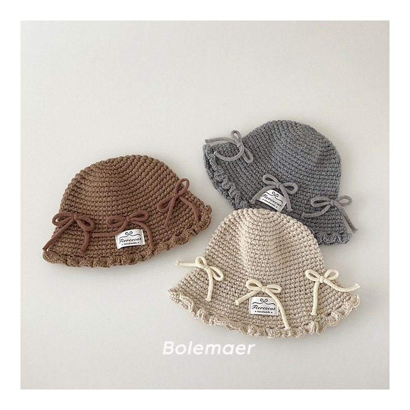 「2024」子供用★帽子★バケットハット★キッズ★ニット帽子★4色