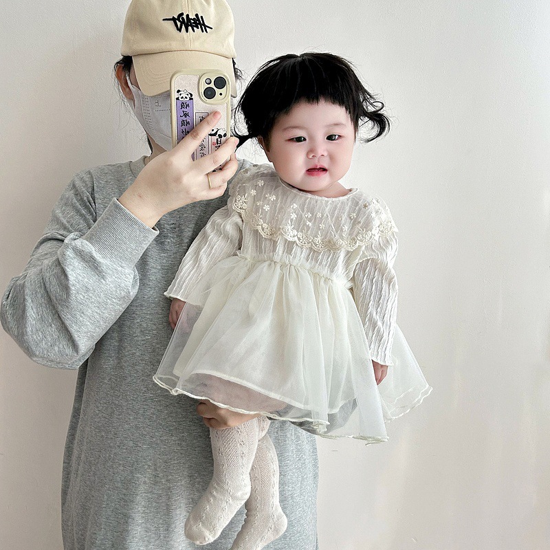 「2024」子供服★ワンピース★長袖★韓国風子供服★ベビー★2色66cm〜100cm