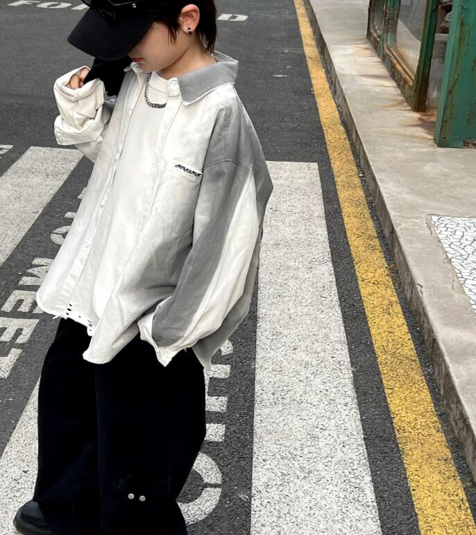 2024秋新品★子供服 　コート　シャツ★90cm〜160cm 2色