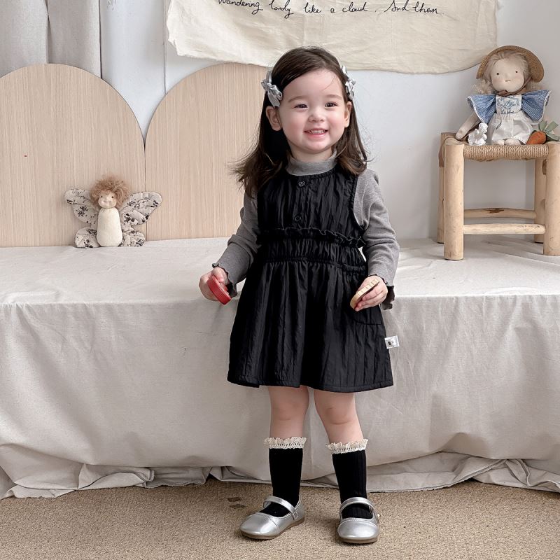 「2024」子供服★トップス★ノースリーブ★ワンピース★韓国風子供服★3色66cm〜100cm