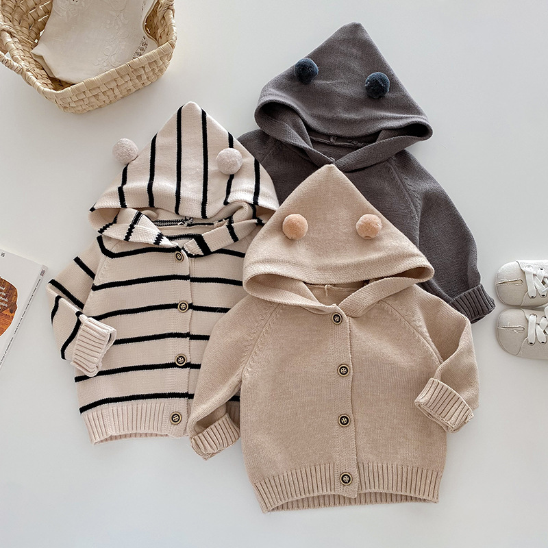 「2024」子供服★トップス★ニット★カーディガン★韓国風子供服★ベビー★3色73cm〜100cm