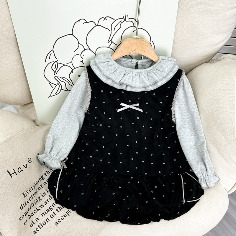 「2024」子供服★トップス★ベスト+ズボン★セットアップ★韓国風子供服★2色90cm〜150cm