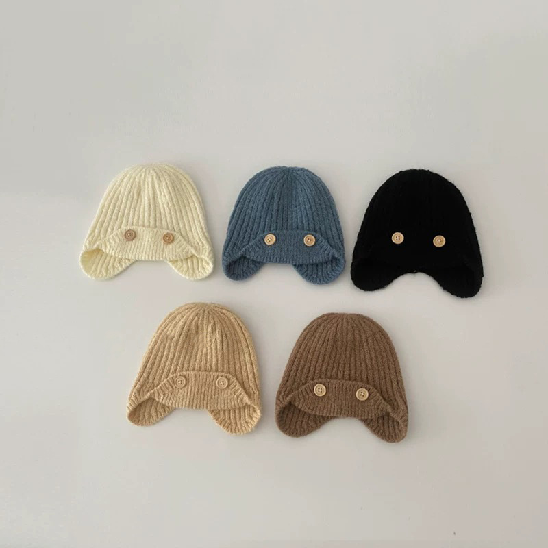 「2024」子供用★帽子★耳カバー★ニット帽子★ベビー★暖かい★6色