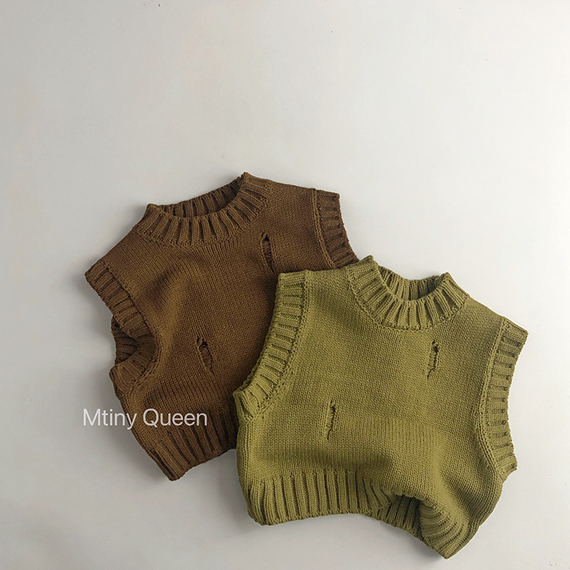 2024秋新品★子供服　ニットベスト★80cm〜130cm 2色