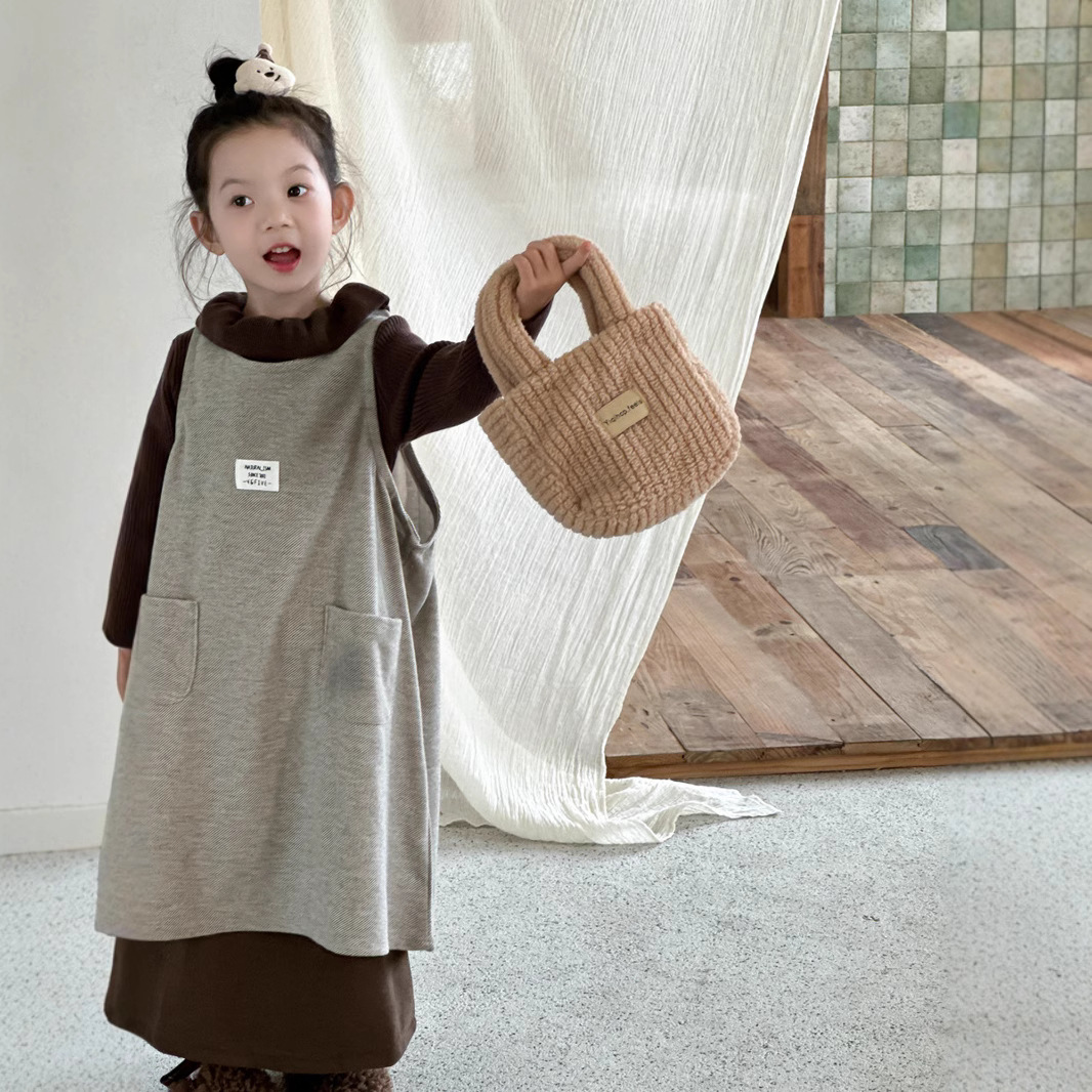 2024秋冬新品Y★子供服　ベストワンピース★90cm〜150cm