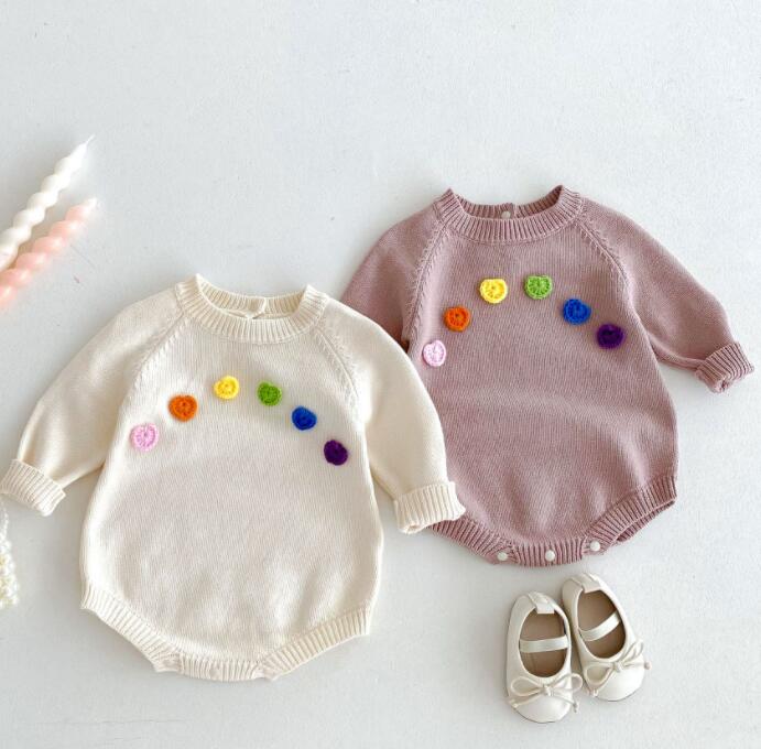 「2024」子供服★ロンパース★連体服★ニット★韓国風子供服★可愛い★2色66cm〜100cm