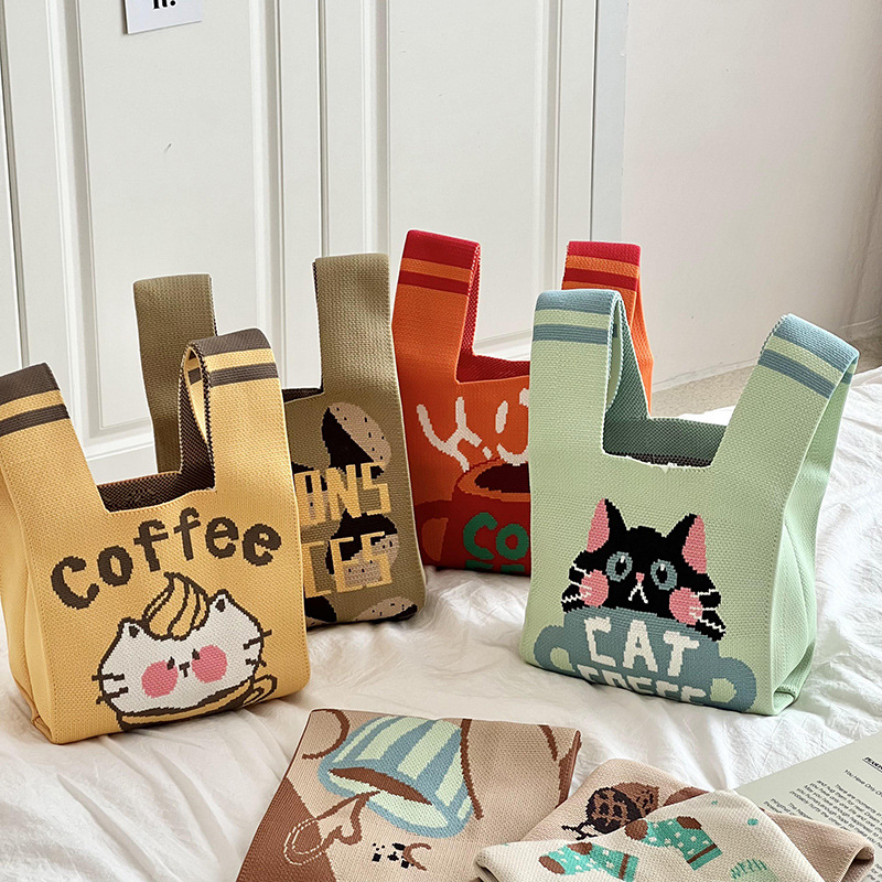 「2024」バッグ★手提げバッグ★ハンドバッグ★ニットバッグ★7色