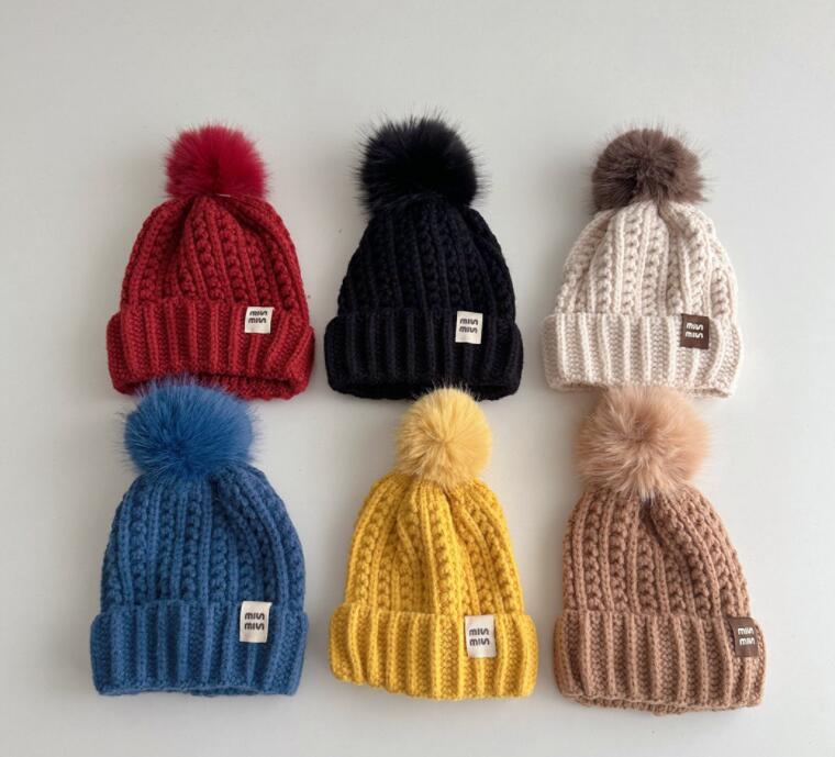 2024年新品★子供用★ニット帽子　ハット★ 6色