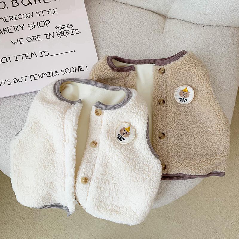 「2024」子供服★トップス★チョッキ★ベスト★韓国風子供服★2色66cm〜100cm