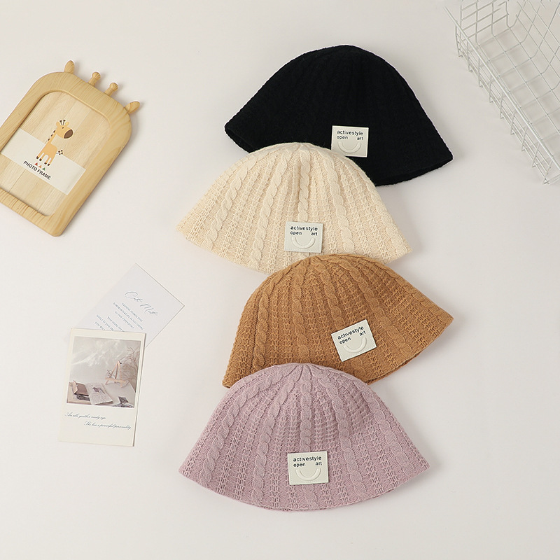 「2024」子供用★帽子★キャップ★キッズ★バケットハット★ニット★4色
