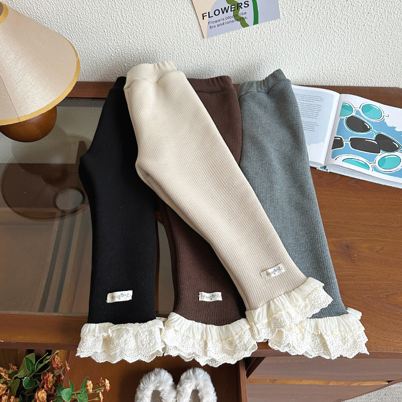 2024★秋冬新作★韓国風子供服★ズボン★裏起毛★80cm〜130cm 4色