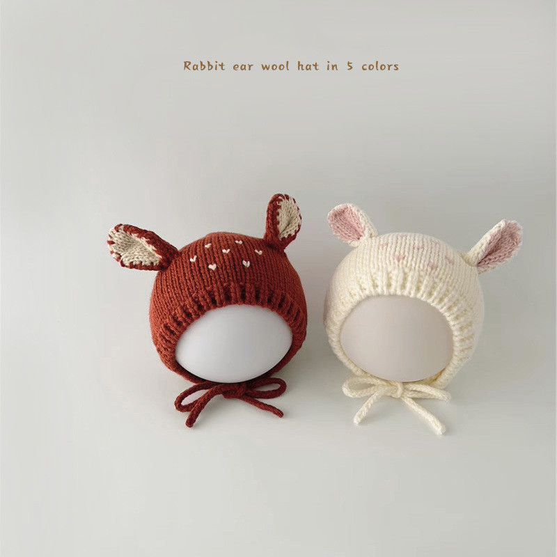「2024」子供用★帽子★ニット帽子★耳カバー★防寒★ベビー★暖かい★5色