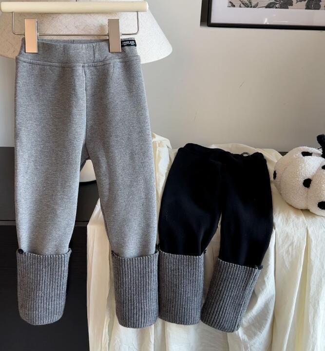 2024秋冬新品★子供服　レギンス　ズボン　裏起毛★100cm〜160cm 2色