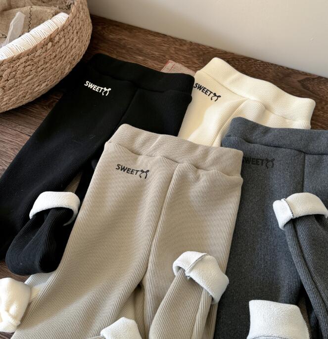 2024冬新品Y★子供服　ズボン  裏起毛★90cm〜150cm 4色