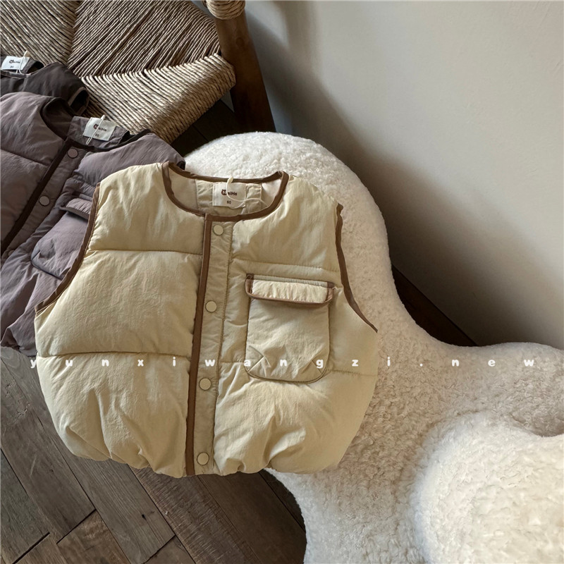 2024秋冬新品★子供服 　ベストコート★80cm-120cm/各サイズ1枚ずつ 3色