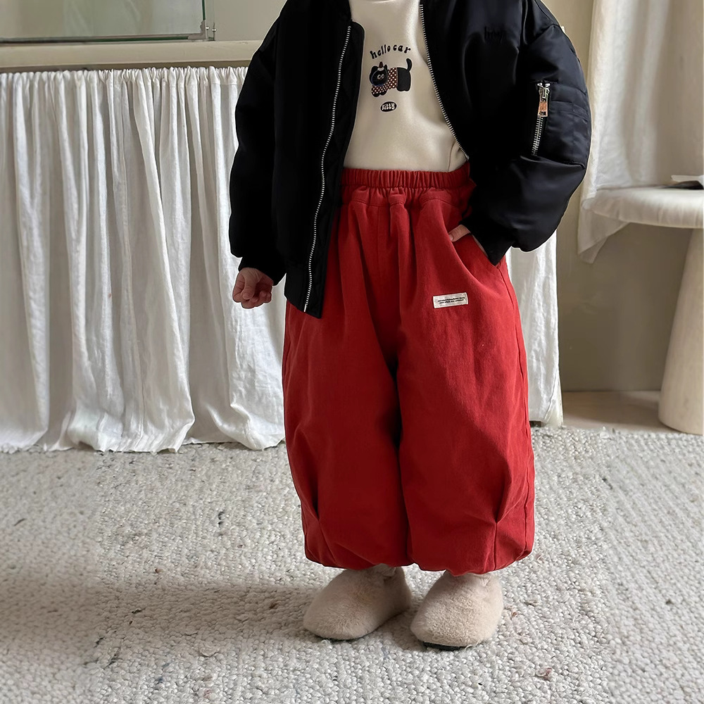 2024★秋冬新作★韓国風子供服★厚手★ズボン★90cm〜150cm 2色