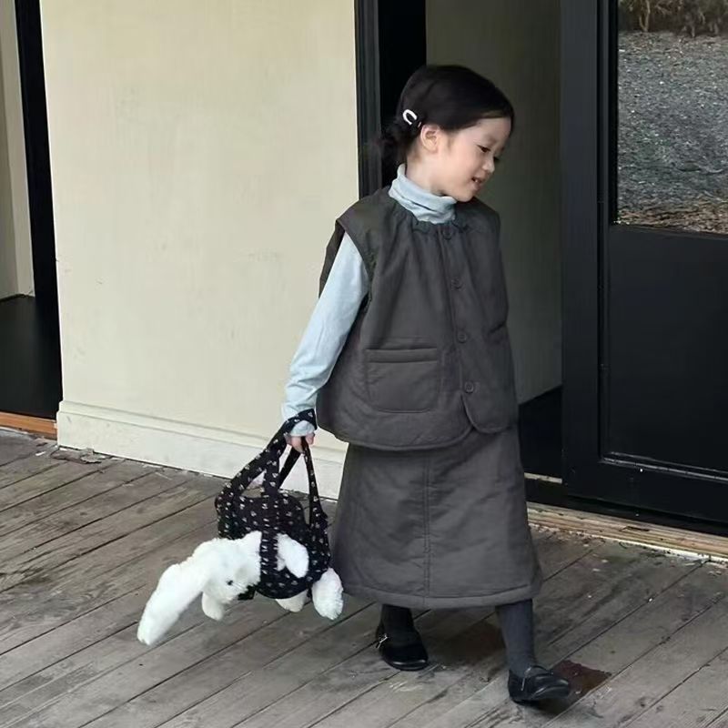 2024新品★子供服　ベスト+スカート　セットアップ★100〜140