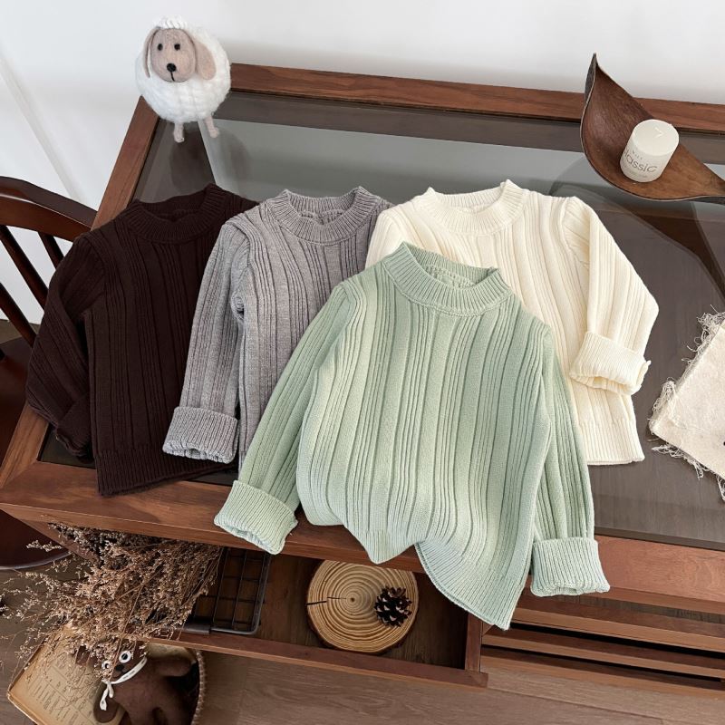 「2024」子供服★トップス★ニット★セーター★韓国風子供服★4色73cm〜110cm