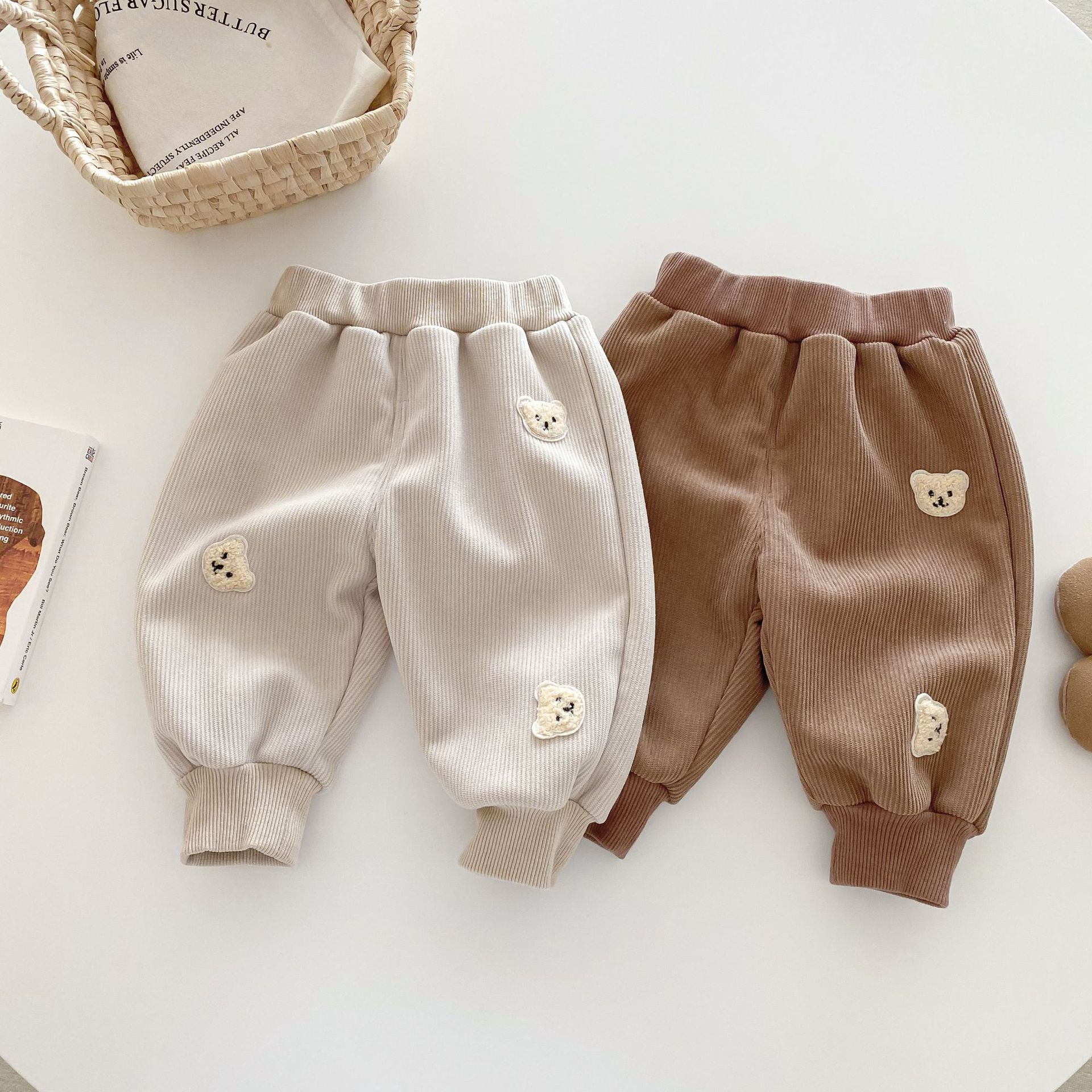 「2024」子供服★ズボン★ボトムス★裏起毛★韓国風子供服★2色73cm〜120cm