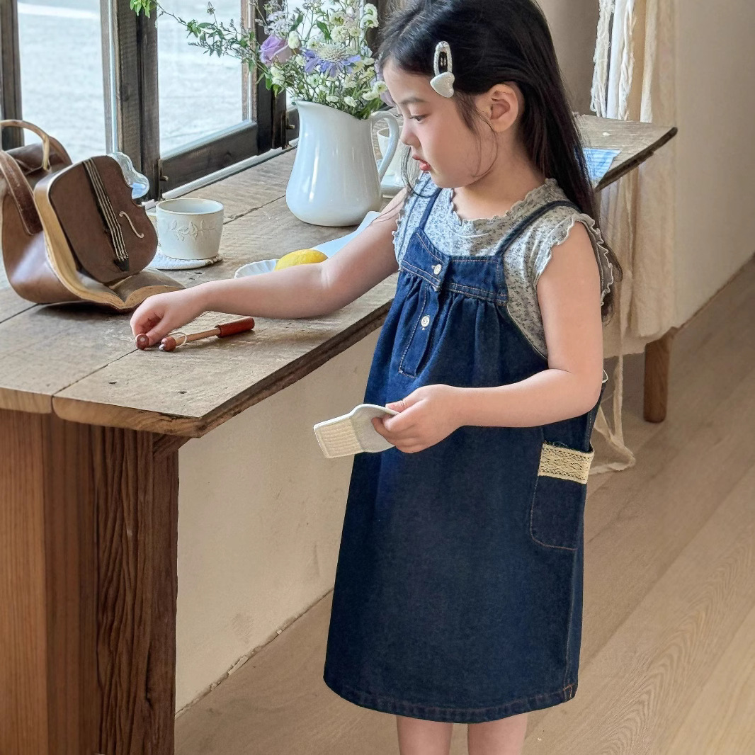 2025春新作LBB★子供服　吊りワンピース分けて★90cm〜140cm