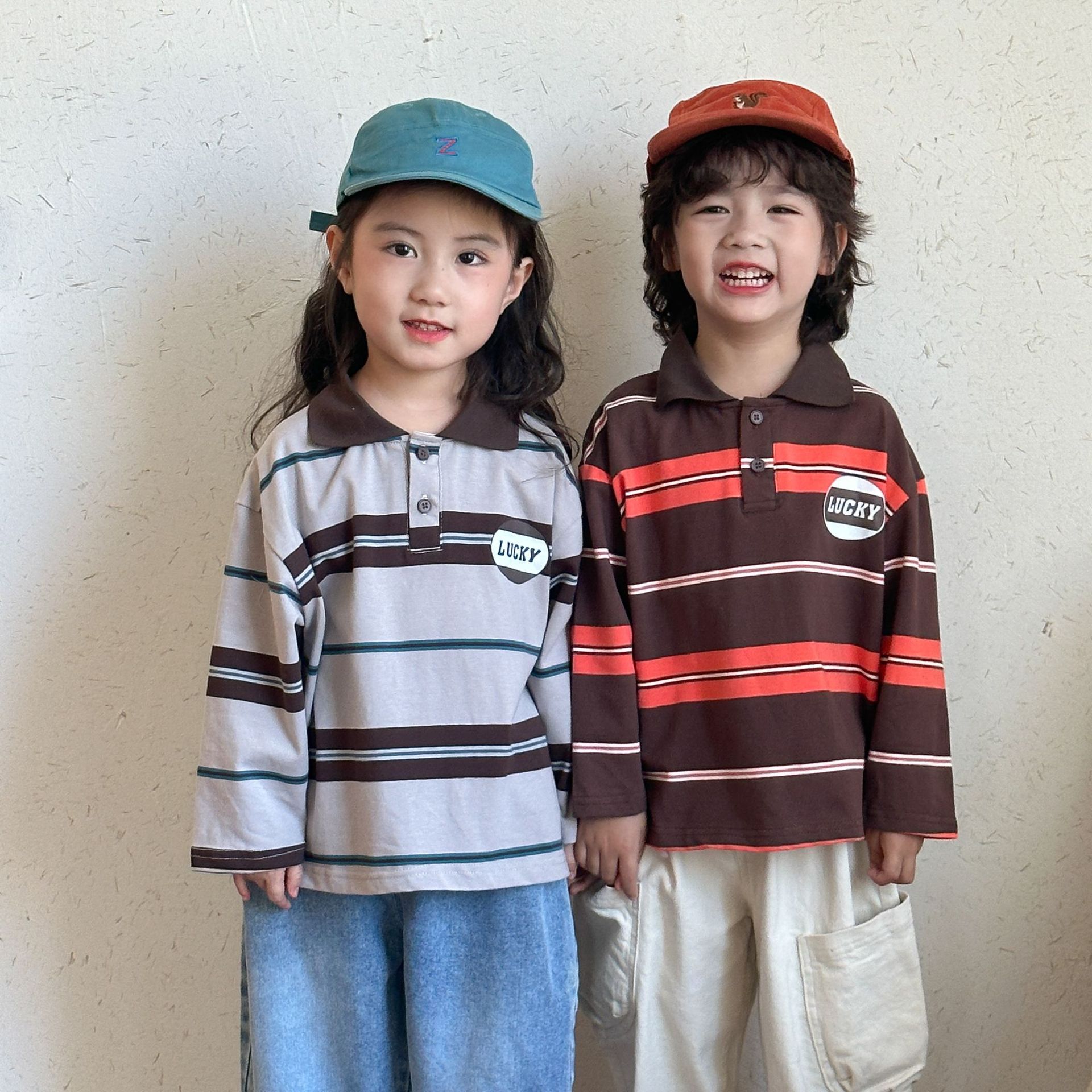 2025★春秋新作★韓国風子供服★ポロシャツ★80cm〜150cm 2色