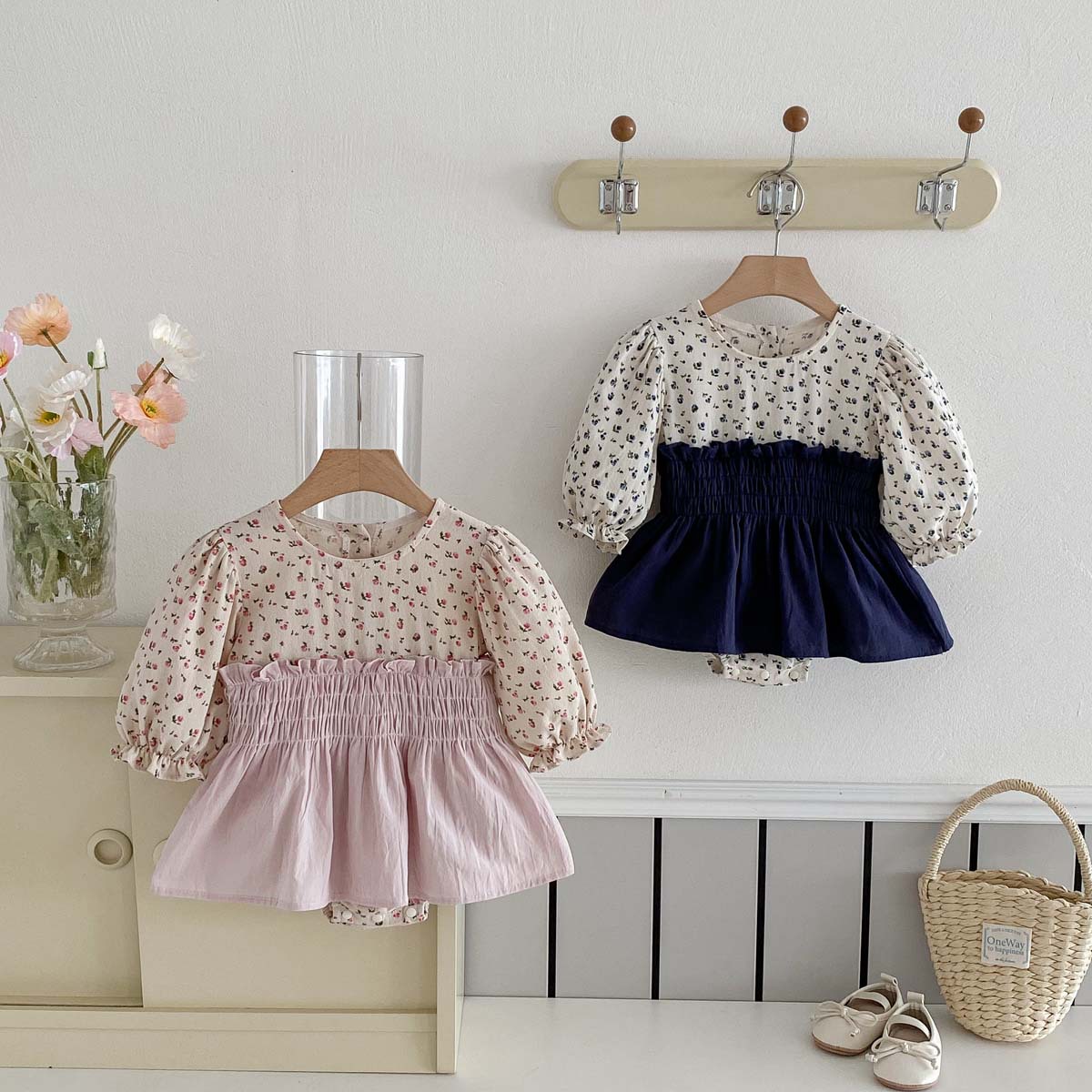 2025★春秋新作★韓国風ベビー服★ロンパース★66cm〜90cm 2色