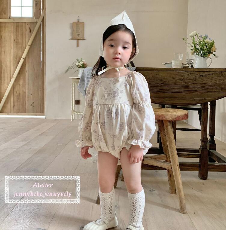 2025春新作jen★ベビー服&姉妹服　ロンパース&ワンピース★66〜90/80-110cm