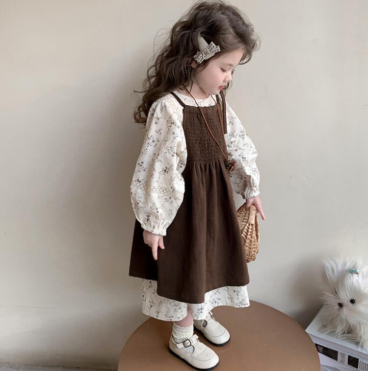 2025新品★子供服　ブラウス+ワンピース　セット★90cm〜140cm
