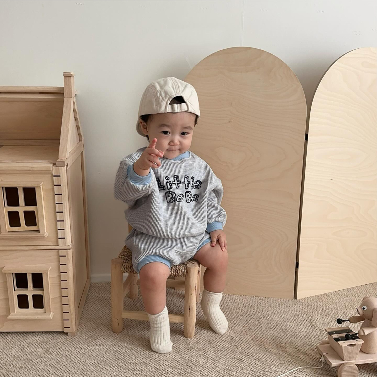 2025新品★子供服　セットアップ★66cm〜90cm 2色