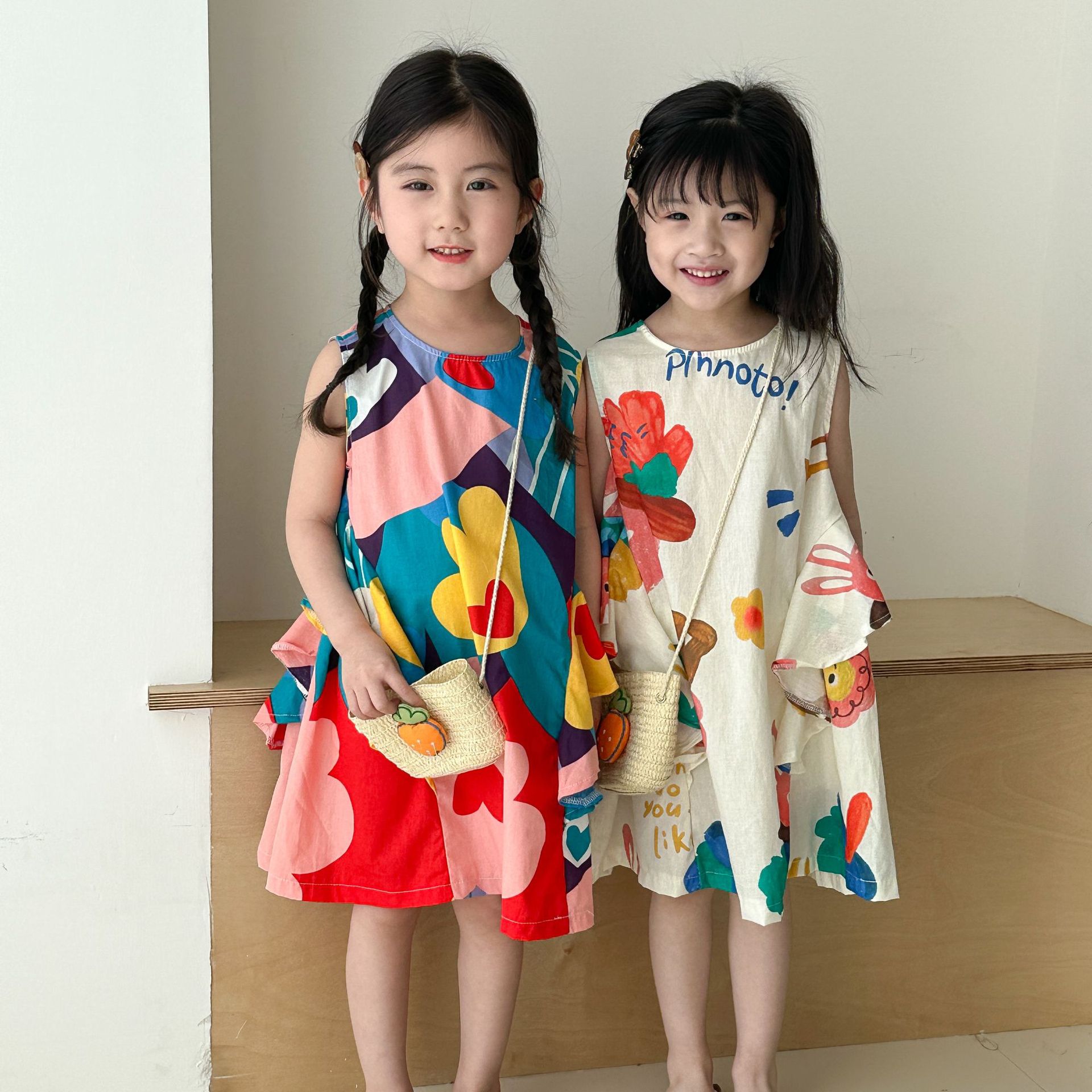 2025★夏新作★韓国風子供服★ワンピース★80cm〜150cm 2色